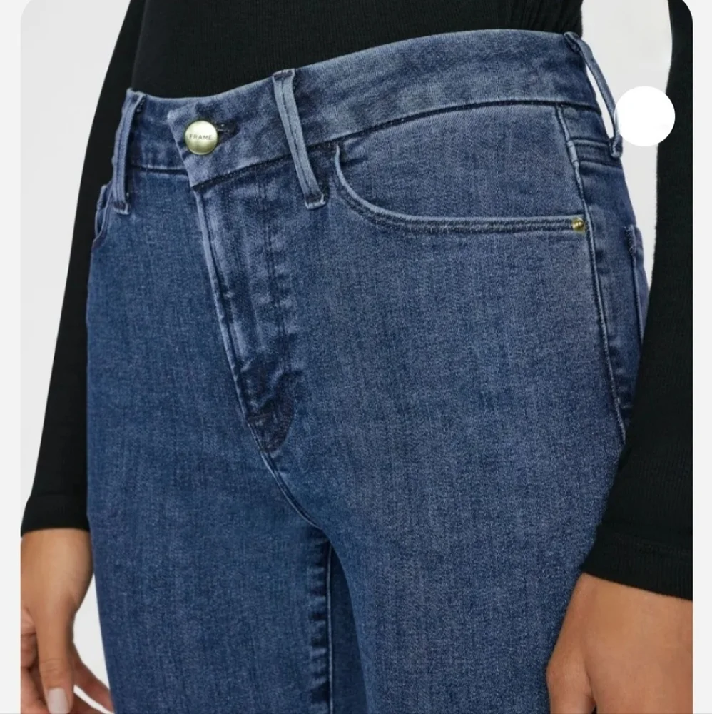 Frame Le Crop Mini Boot Jeans In Kinley Wash Size 29 SHORT - Picture 3 of 12